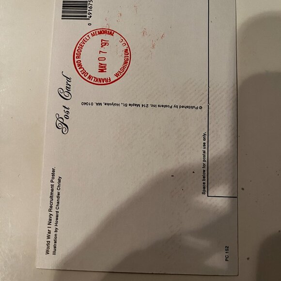 Vintage Post Cards - WWI Navy Recruitment Poster and Roosevelt Third Inaguration - Picture 10 of 10